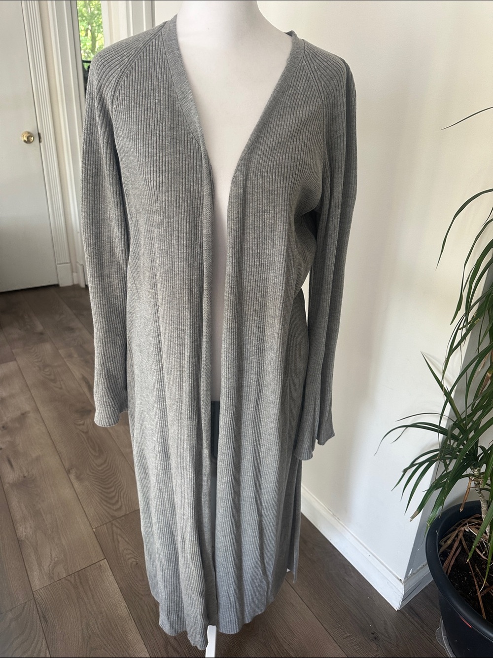 Calvin Klein Heather Gray Knit Cardigan